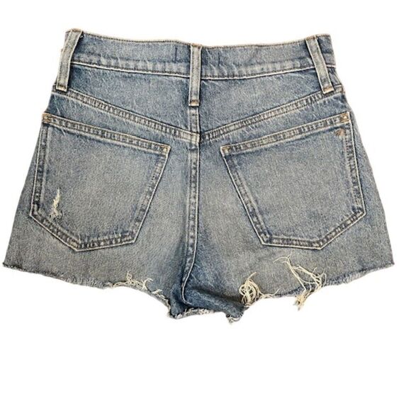 Madewell The Perfect Jean Short Distressed Denim Medium Wash Size 24 - Picture 4 of 10